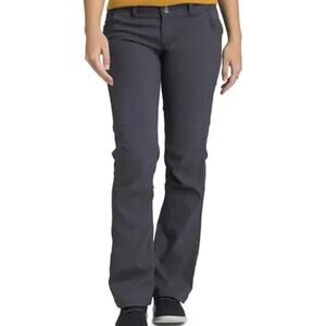 Prana Halle Pants Stretch Zion DWR Relaxed Fit Straight Mid Rise Gray 6R